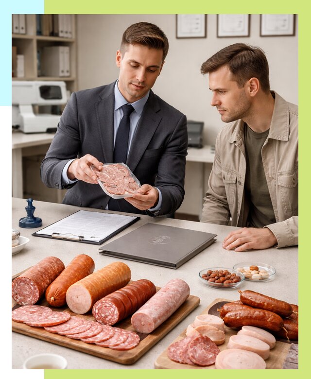 Сертификация колбасных изделий в Светлограде от 7619 р. | Алешин-Свт